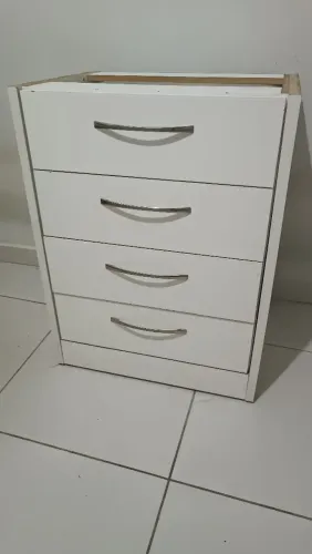 Cômoda Branca 4 Gavetas