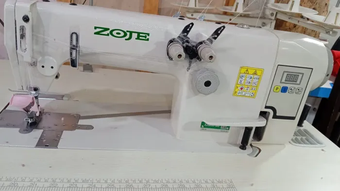 Maquina Industrial Reta Ponto Corrente Tape 2 Agulhas Zoje