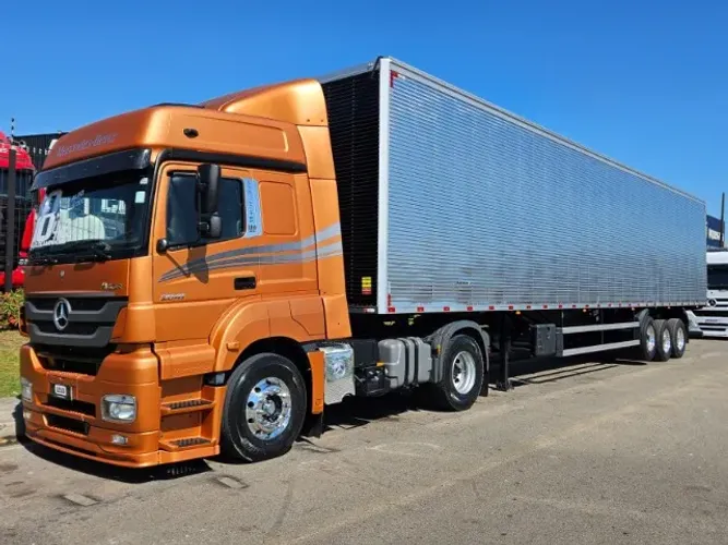 Mb Axor 2041 4x2 Ano 18 Teto Alto Automático Mola + Baú 3 Eixos Nostra Ano 27 30plt c/pneu