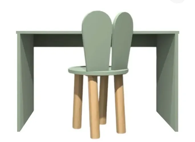 Escrivaninha/mesa + cadeira infantil verde jade novíssima