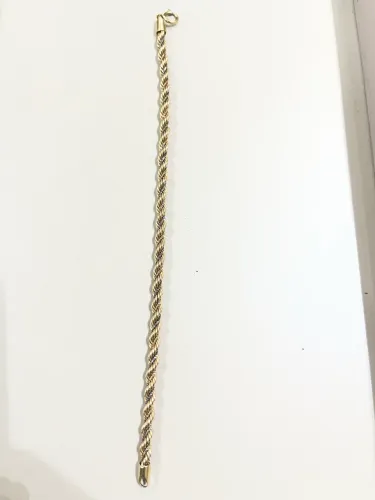 Pulseira cabo de aço tricolor com 6.6 gramas