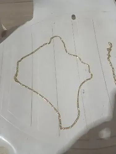 Cordão e pulseira banhada a ouro