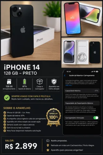 iPhone 14 128gb em ótimo estado de conservação 