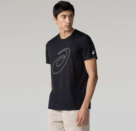 Camisa Asics Preta Crepe Original Nova Tamanho G