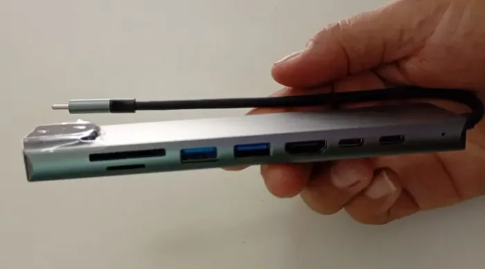 Hub USB-C 8 em 1 Multifuncional Expansor de Portas para Notebook e Celular Inclui RJ-45
