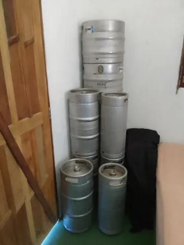 Barris aço para cerveja.