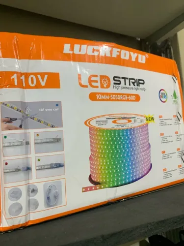 Fita led rgb com fonte e controle