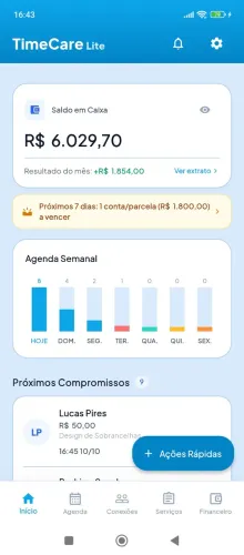 App Salão de beleza, estética, dentistas, personal e outros. Clientes, Agendamentos, Fi