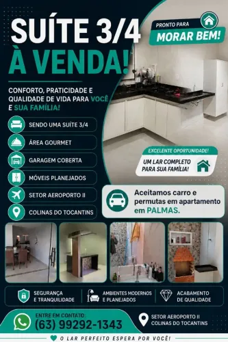 Casa 3/4 em Colinas do Tocantins