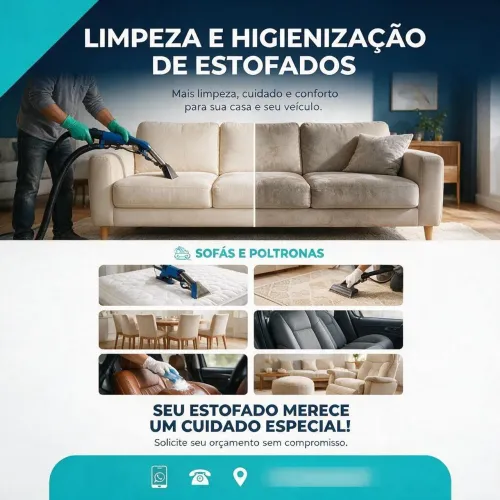 ? **HIGIENIZAÇÃO E LIMPEZA DE ESTOFADOS**