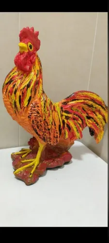 Galo em gesso