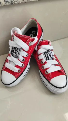 Tênis Converse All Star Chuck Taylor Lift Ox Sketch Vermelho, calça 34