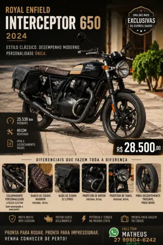 Royal Enfield Interceptor 650 - 2024 Personalizada