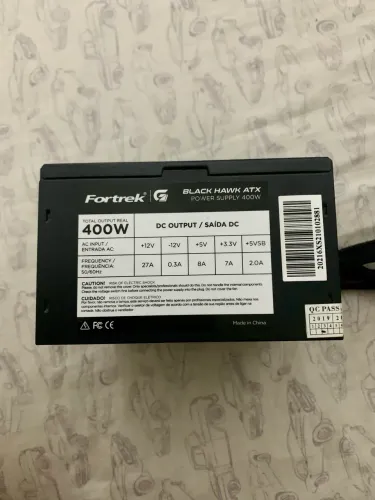 Fonte FORTREK Black Hawk ATX 400W REAL
