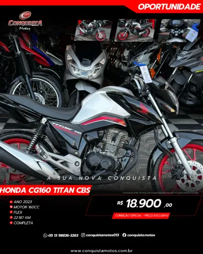 Honda CG 160 Titan 2023 22.000Km > Flexone/ed.especial 40anos