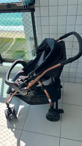 Carrinho De Bebê+bebê Conforto+base Rio K