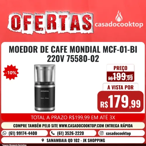 MOEDOR DE CAFE MONDIAL MCF-01-BI 220V 75580-02