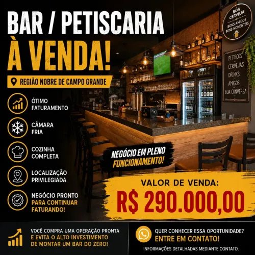 Bar e Choperia a venda