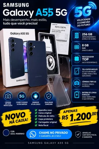 CELULAR GALAXY A55 256GB NOVO