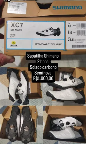Sapatilha xc702 carbono branca