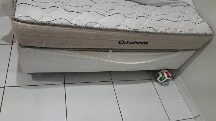 Cama conjunto base e colchão ortobom