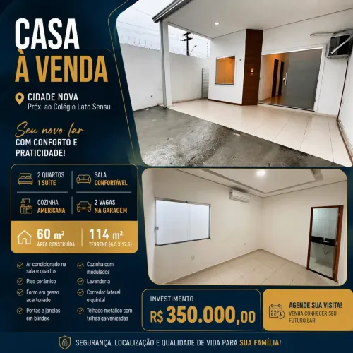 Casa à Venda na Cidade Nova Moderna, Completa e Pronta para Morar!
