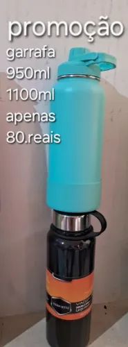 Garrafas térmica 950ml ou 1100ml apenas 80.reais 