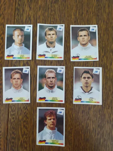 Conjunto Figurinhas Da Copa De 1998 Da Seleção Da Alemanha