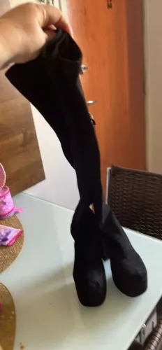 Botas camurça feminina