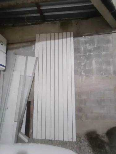 Painéis canaletado MDF branco horizontal 150,00 cada e vertical. 100,00 cada