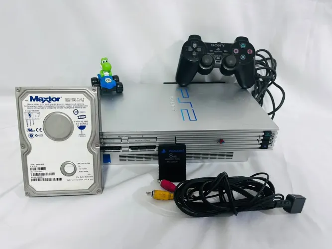 PS2 FAT COMPLETO EUROPEU SATIN SILVER