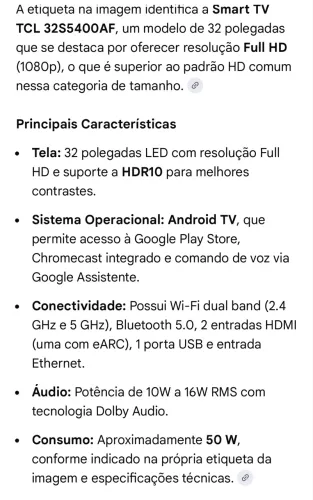 Tv TCL ANDROIDE 32