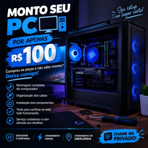 Montagem de computador por apenas 100 reais 
