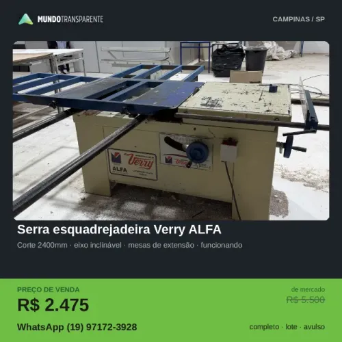 Serra Esquadrejadeira Verry ALFA