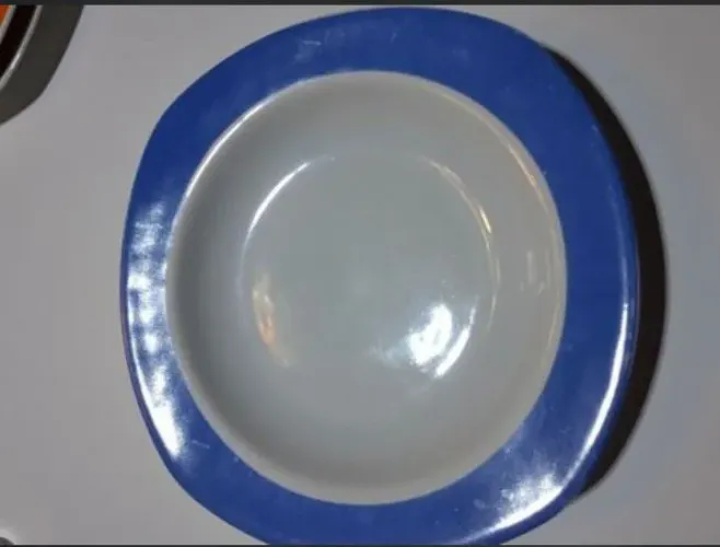 prato fundo azul em porcelana pozzani