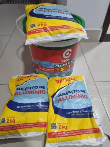 Kit Limpeza de Piscina (Cloro + Decantador + Clarificante) Preço de Custo // PROMOÇÃO