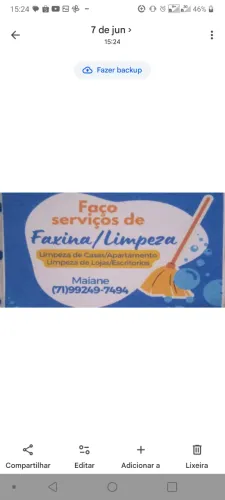 Trabalho como diarista / Faxineira profissional de limpeza em Salvador e regiao..