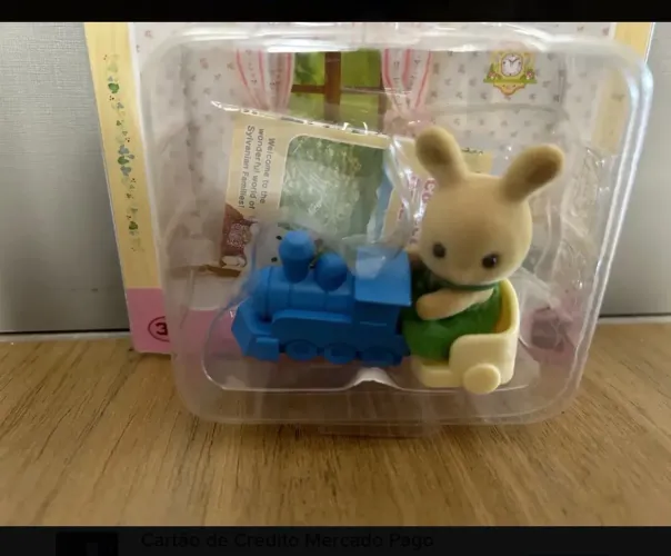 Sylvanian Families Rabbit Baby Witch Train, Coelho Baby Trem, Novo, lacrado