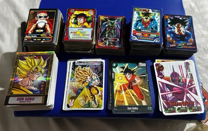 Lote 3.535 cards antigas de dragon ball - várias edições