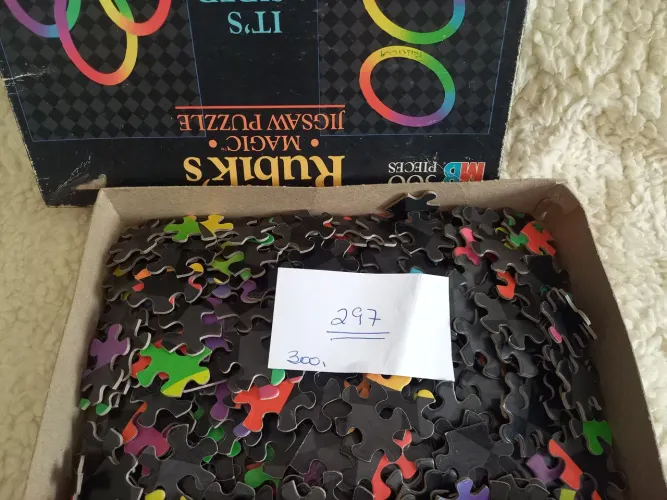 QUEBRA CABEÇA VINTAGE - Rubik's Magic Puzzle MB Anos 80 (297 Peças)