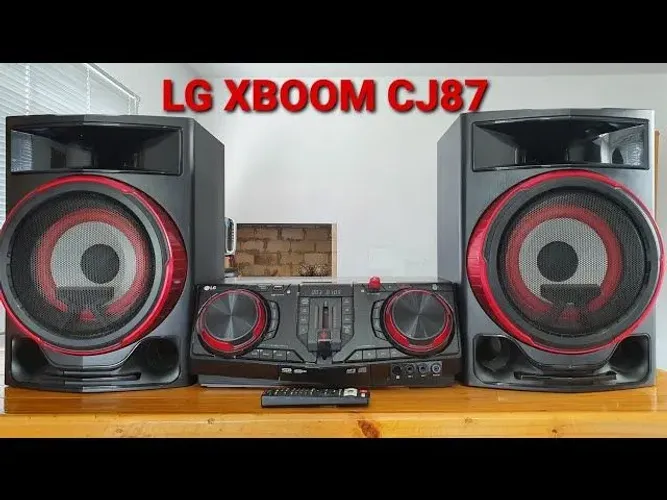 Som LG xboom 1800 watts + par microfone sem fio