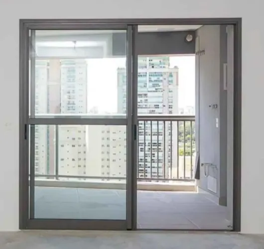 Porta Balcão cinza 02 Folhas 1,87 x 2,14