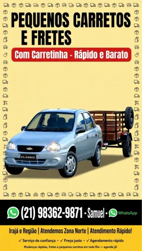 Retirada de entulho e frete