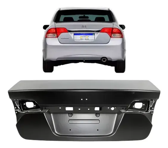 Tampa Traseira Porta Malas Honda New Civic 2007 2008 A 2011 Preto