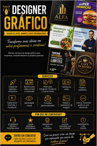 Designer Gráfico | Logos, Banners, Posts para Instagram e Identidade Visual
