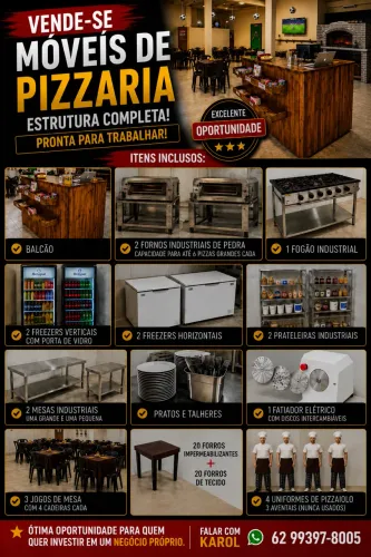Vendo Pizzaria Completa - Móveis e eletrodomésticos