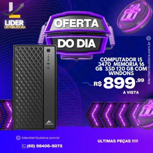 Promoção ! Computador Core I5 SSD 120 gb Memoria 16 GB - Novo lacrado- Entrega Gratis
