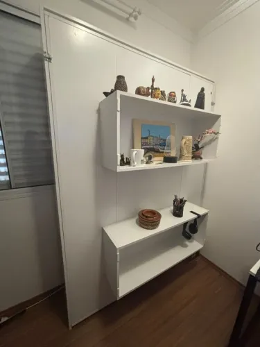 Cama Articulada Retrátil De Parede Casal 2 Nichos