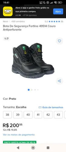 Bota masculina 