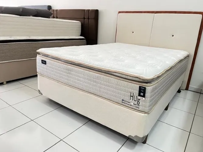 Cama Box Casal Mannes Nova Modelo Hug Pillow Top Macio, Pronta Entrega!